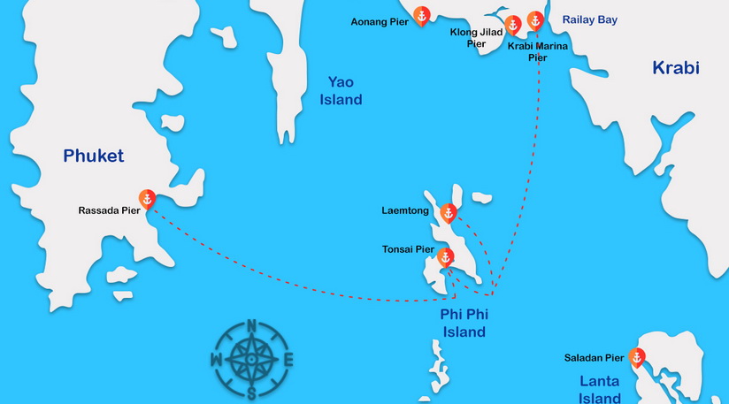 Andaman Ferry Map